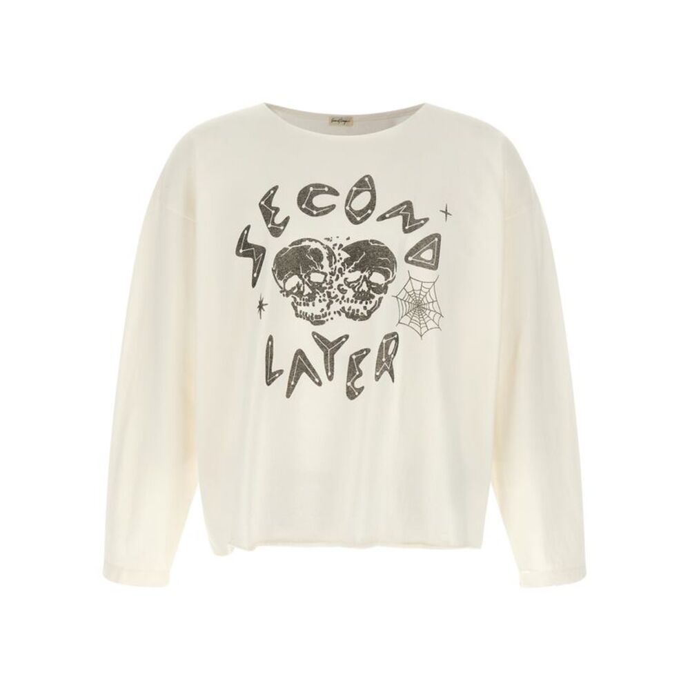 SECOND/LAYER White Cotton Men's T-Shirt
